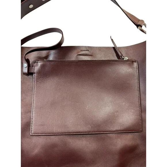 AllSaints Brown Leather Hobo Tote - Picture 15 of 15